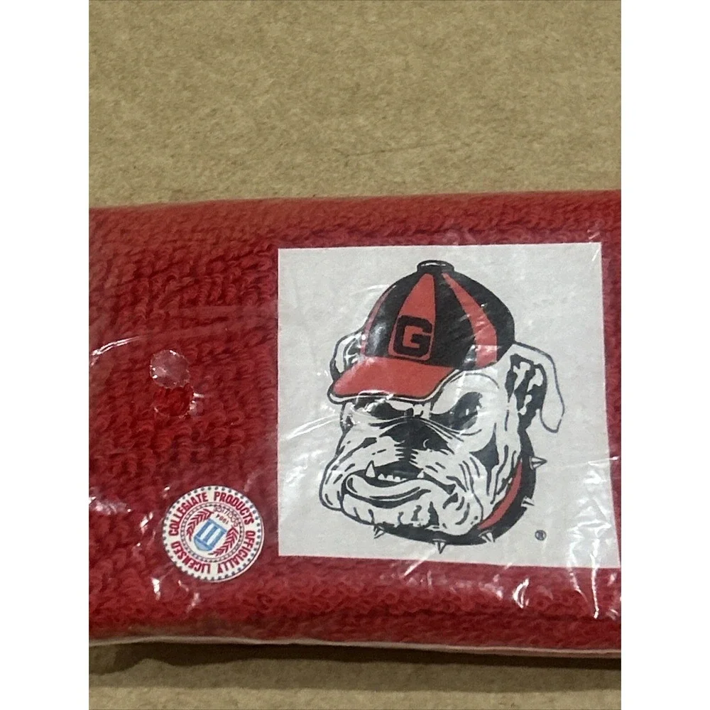 New, Sealed, Dead Stock Vintage Georgia Bull Dogs Sweat Band From 80s Official